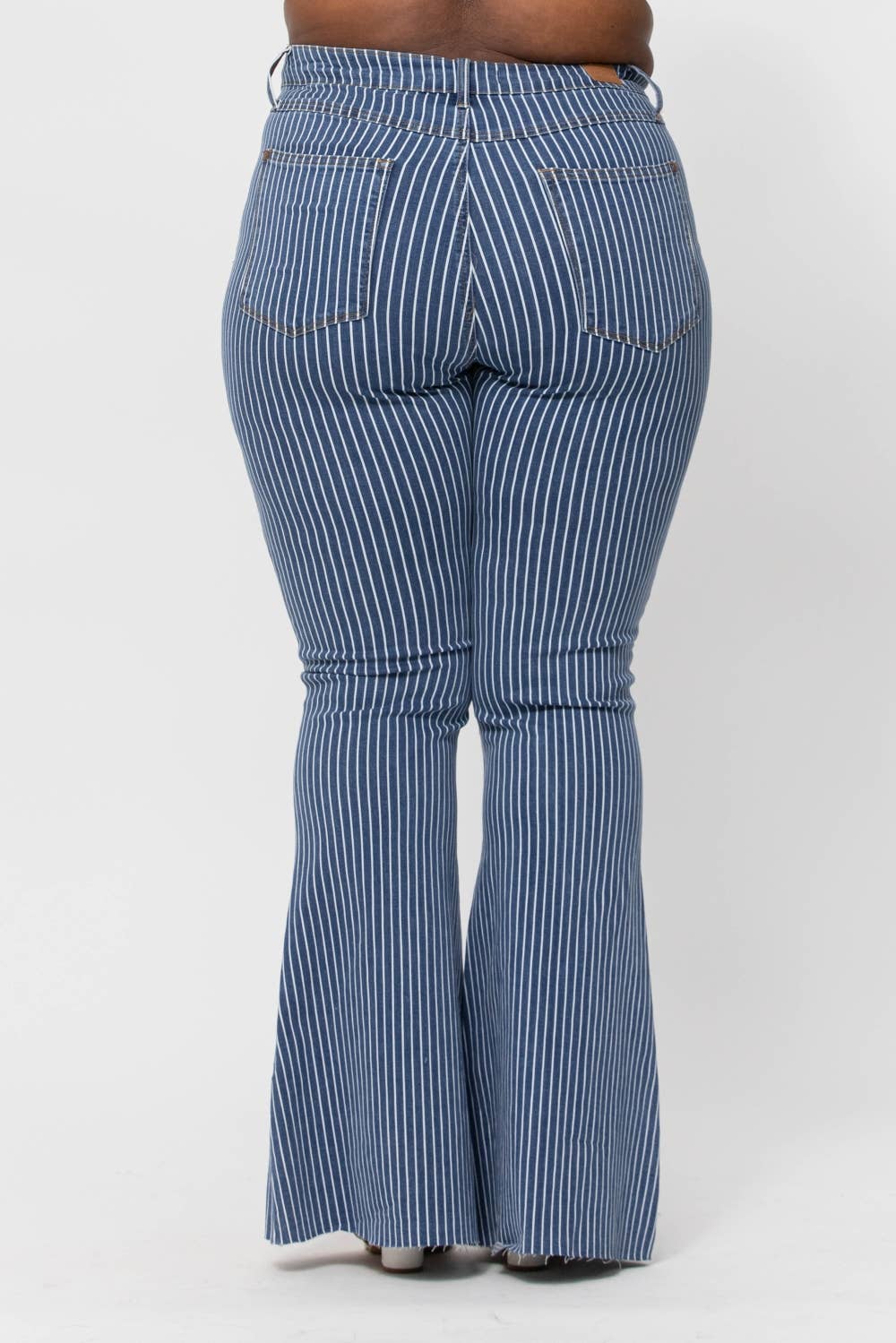 HI-WAIST SUPER FLARE PIN STRIPE - PLUS