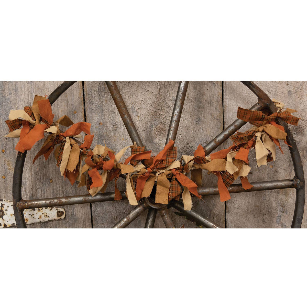 Primitive Fall Colors Rag Garland