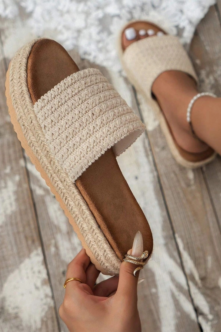 Boho Woven Wedge Sandals