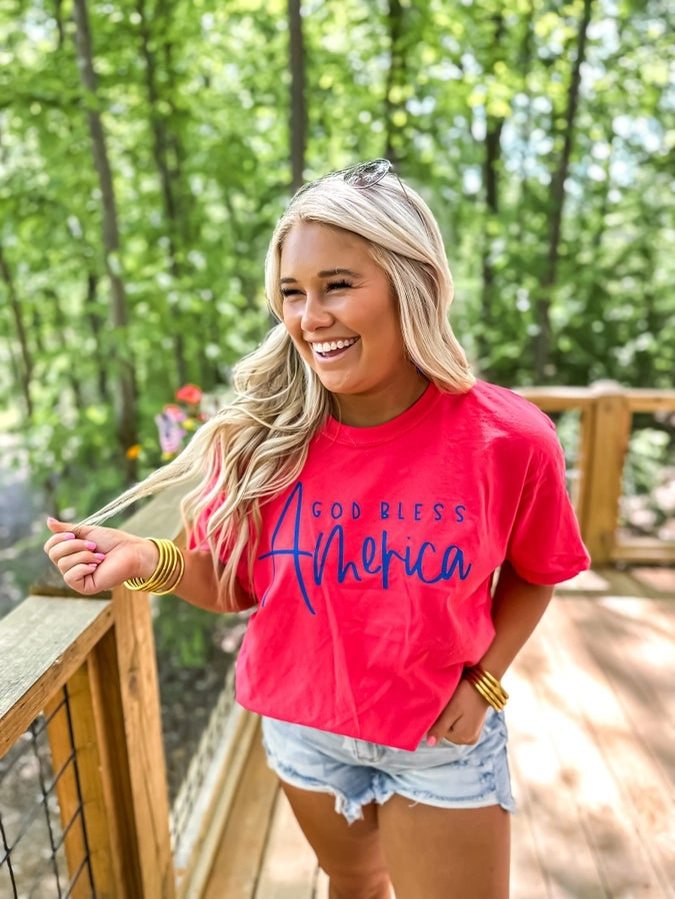 God Bless America summer Tee
