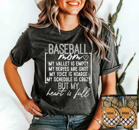 Baseball Mom Story tee...