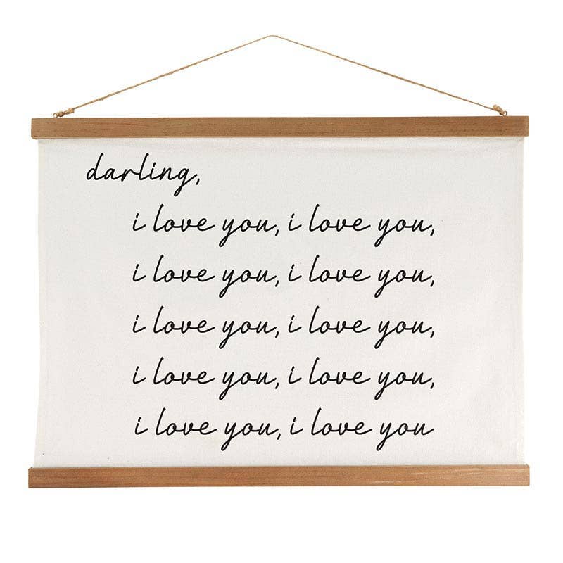 Darling, I love you, I love you framed canvas