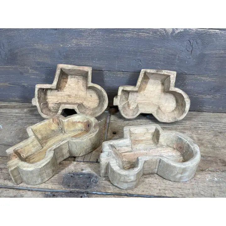 Tractor Wooden Dough Bowls