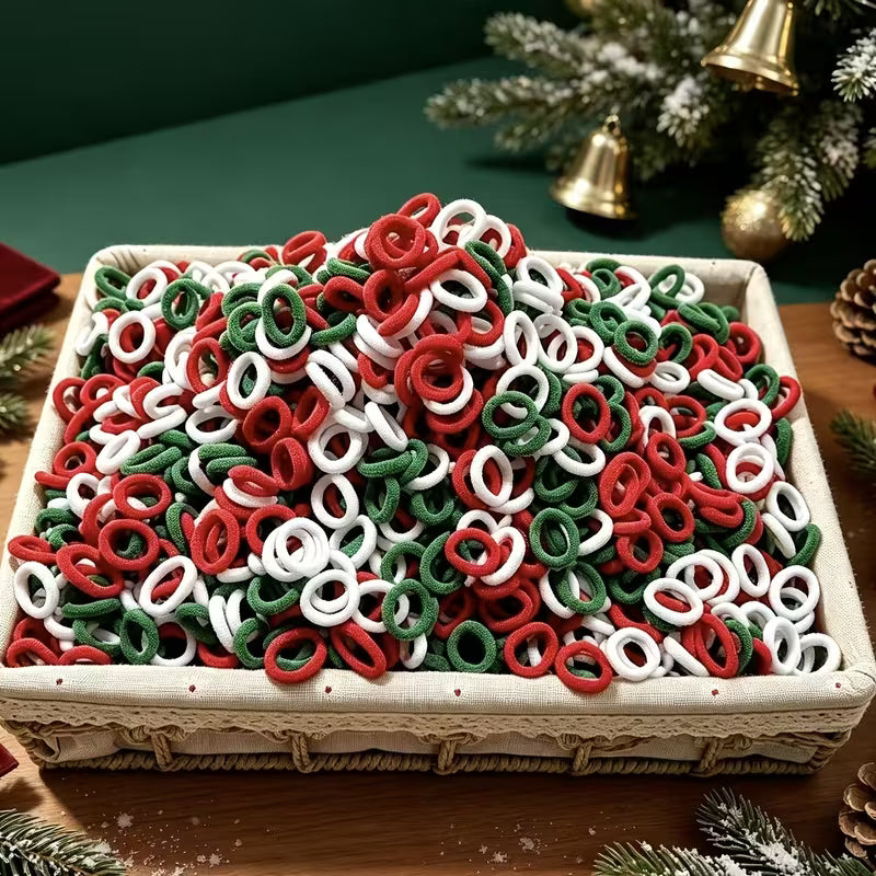 10/$1.45 Baby Hair Ties- CHRISTMAS