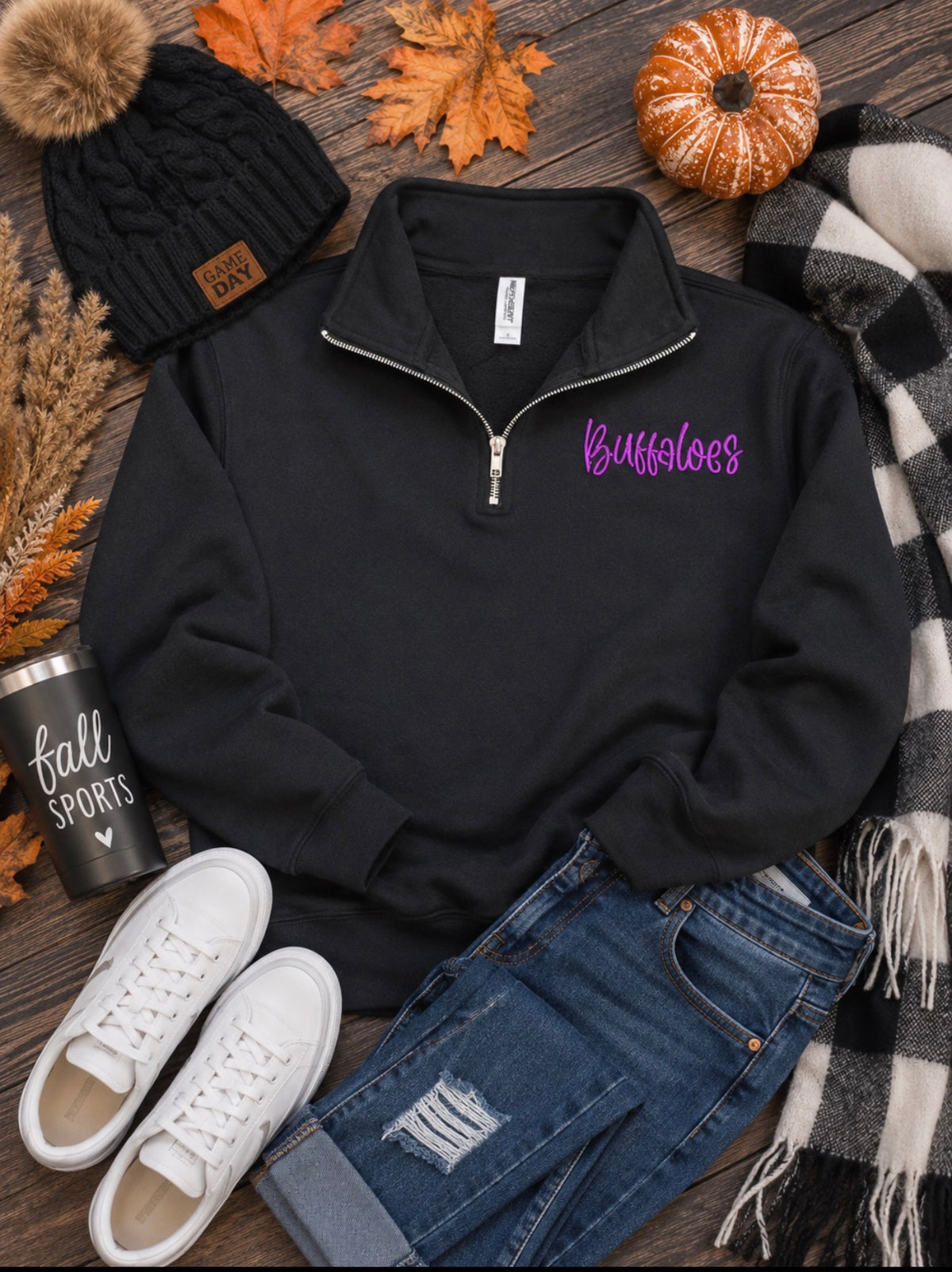BUFF 3/4 Zip Sweatshirt