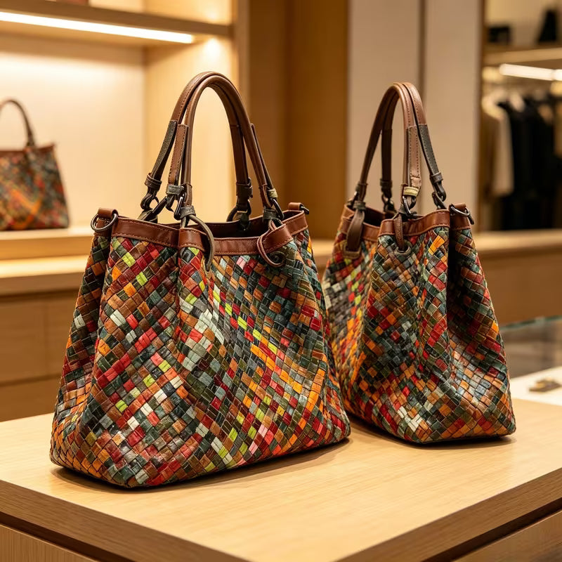 Multi-Colored Leather Purse