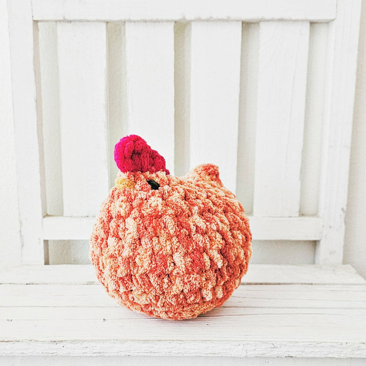 Crochet Chicken Plushie Toy | Farm Amigurumi Stuffed Animal