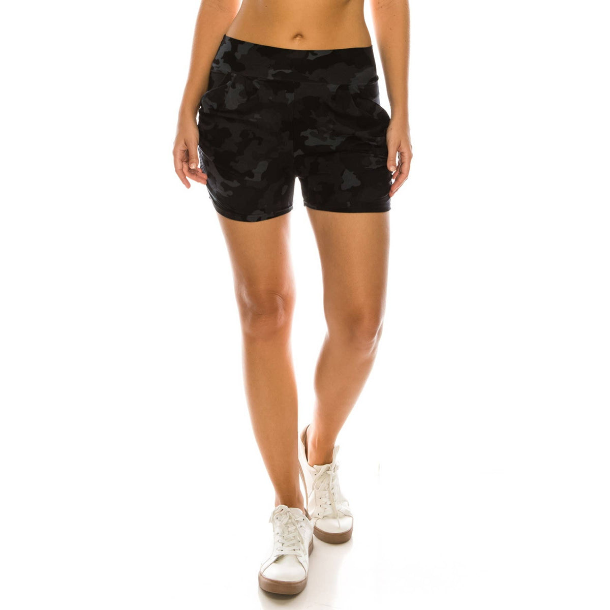 Buttery Soft High Waist Print Harem Shorts