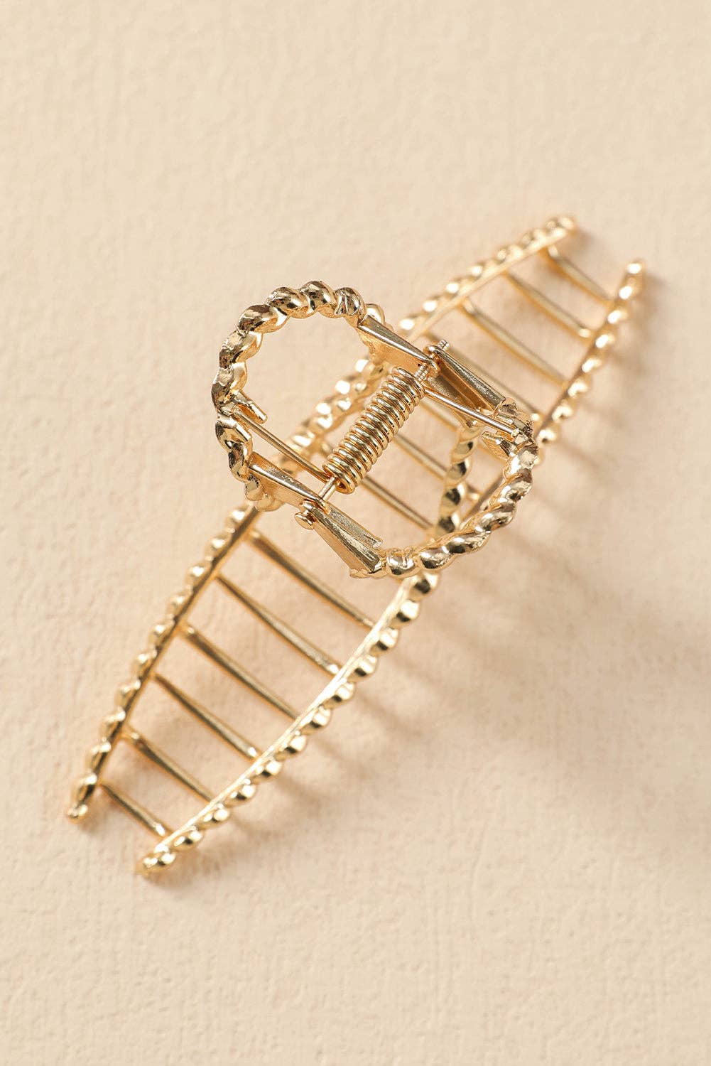 Gold Twist Large Hair Clip