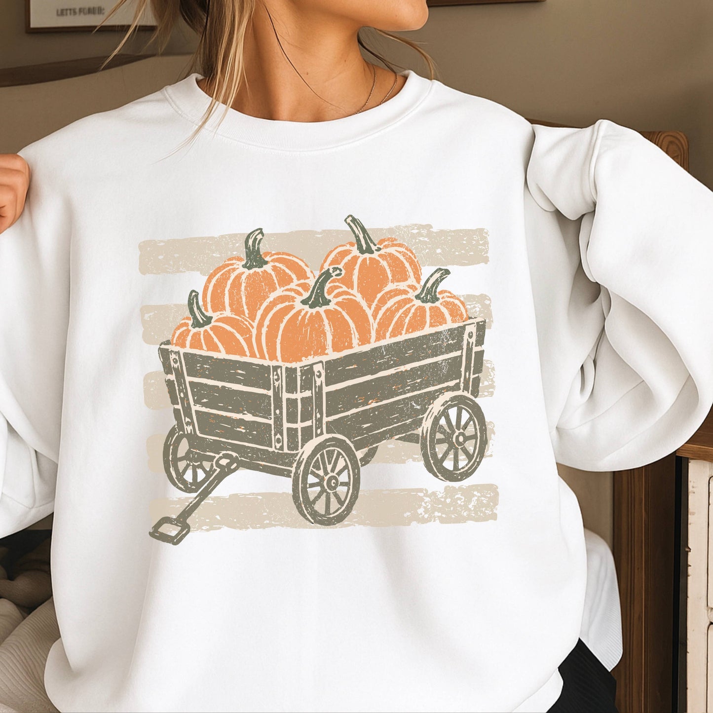 Pumpkin Wagon Fall Sweatshirt | Fall 2026 | Gildan