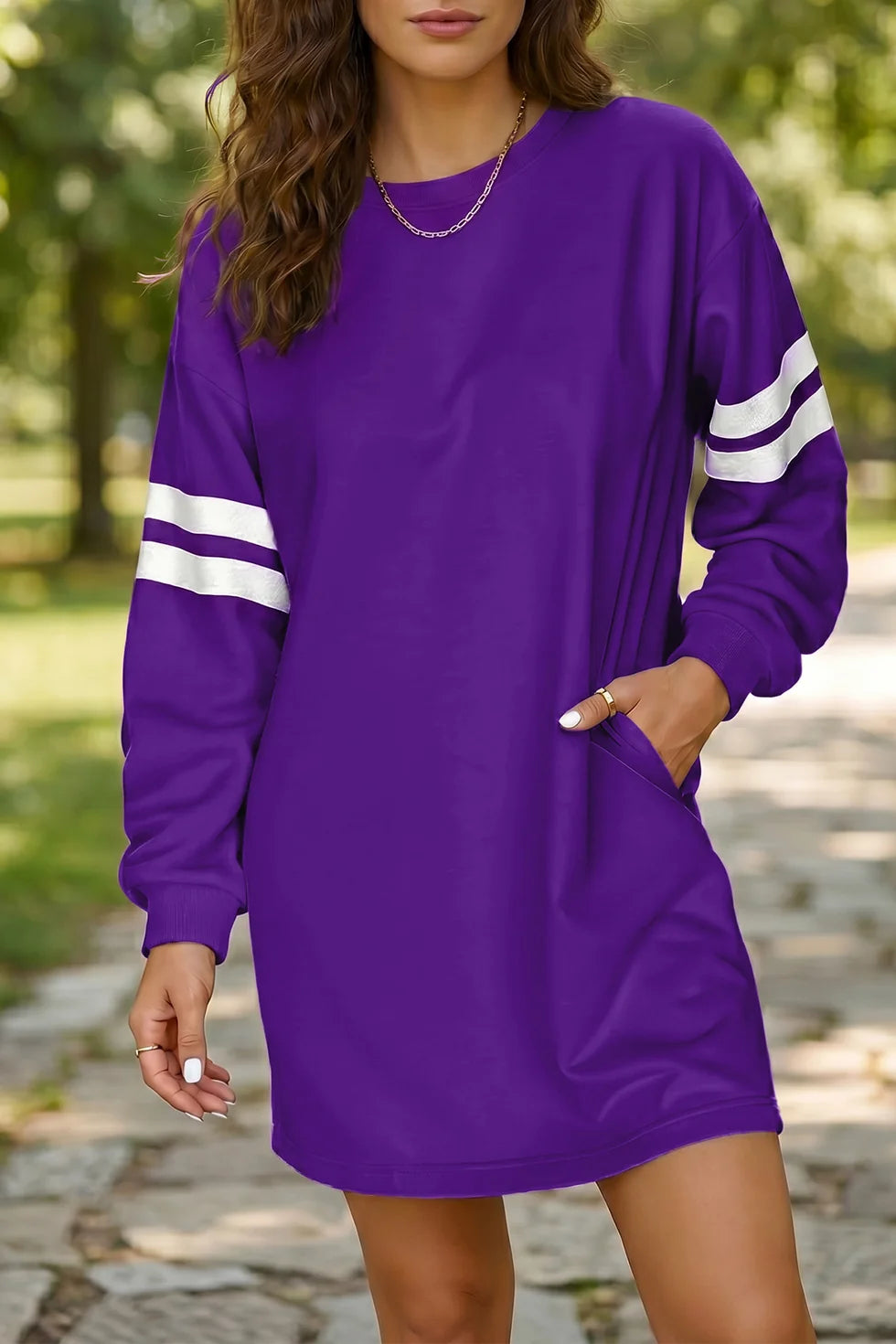 Purple Varsity Dress