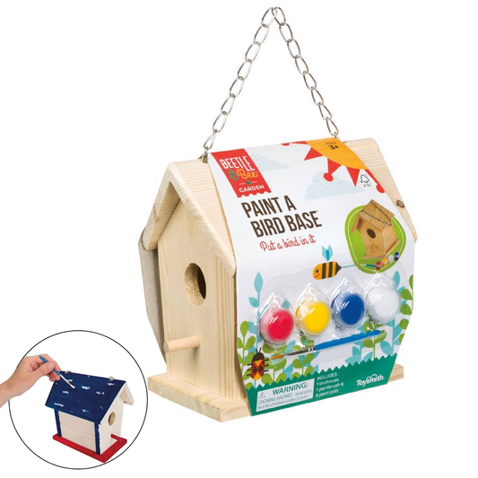 Beetle & Bee Paint A Bird Base, Backyard Birdhouse Kit