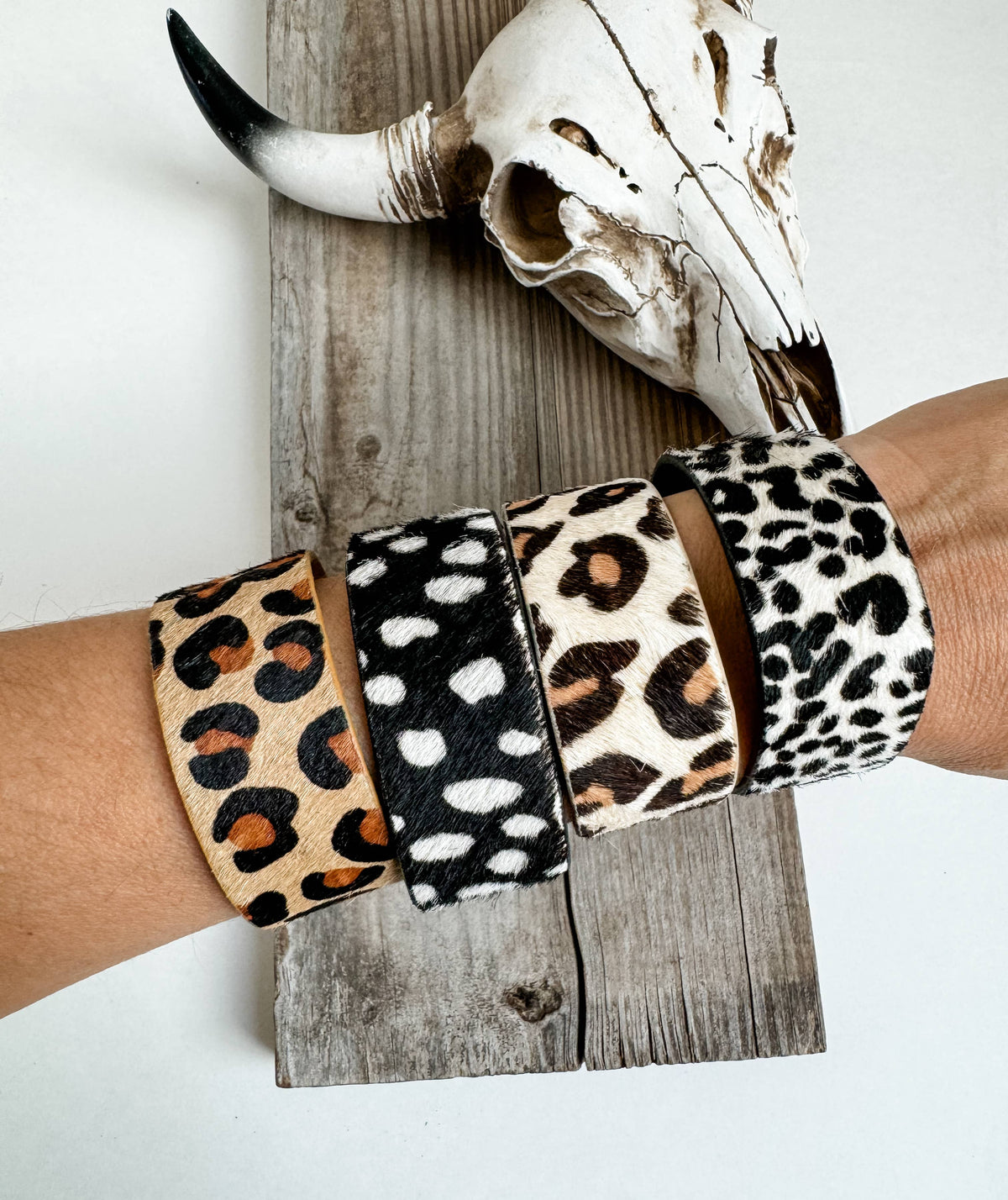Authentic Western Hairon Cowhide Cuff Bracelet