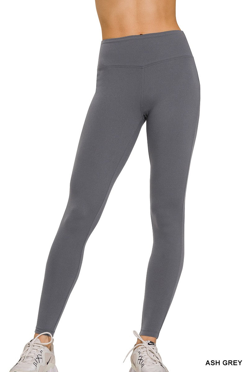 Waist Band Leggings- Zenana