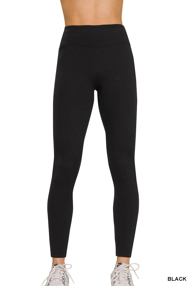 Waist Band Leggings- Zenana