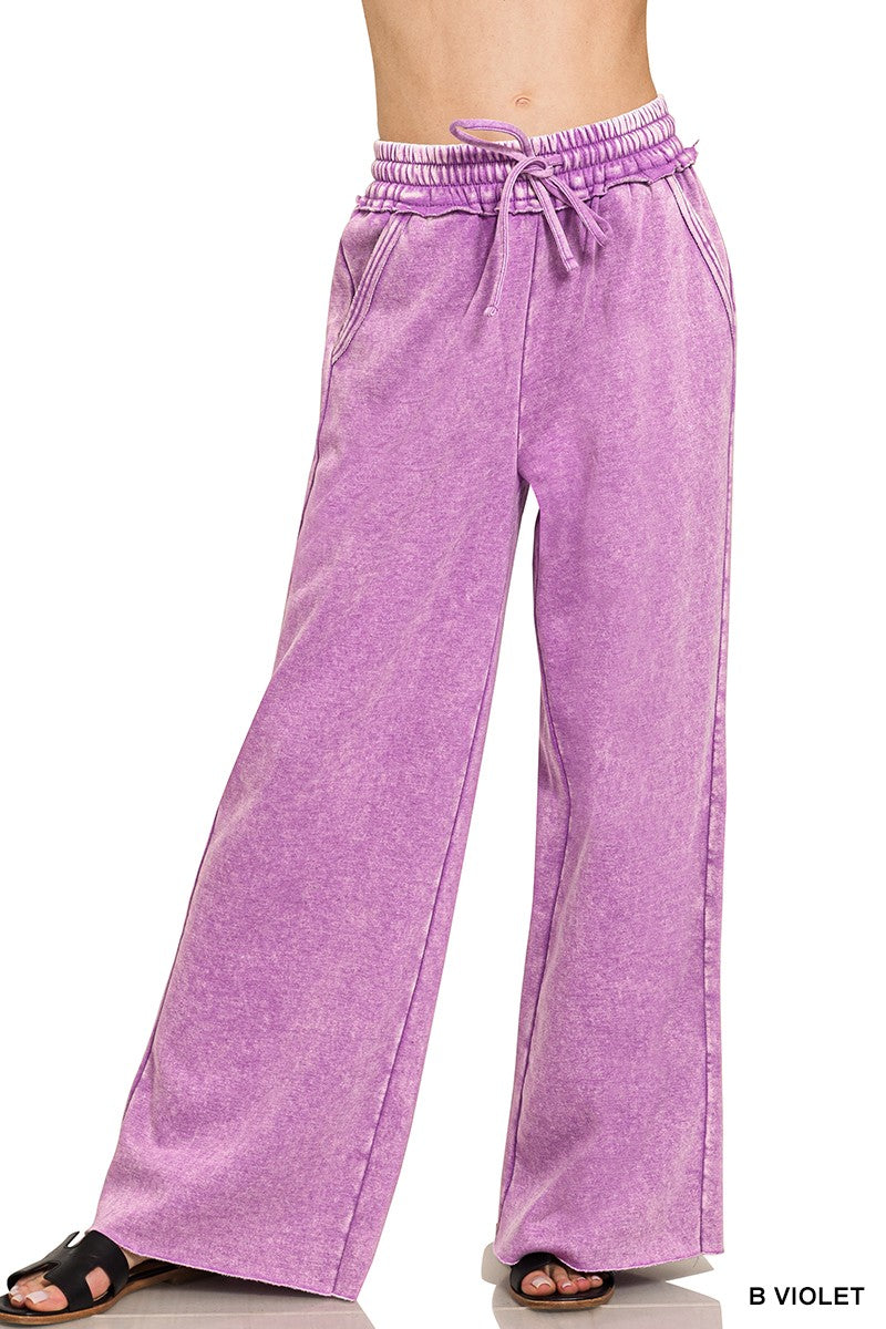 Acid Wash Sweat Pants- REG AND PLUS SIZE