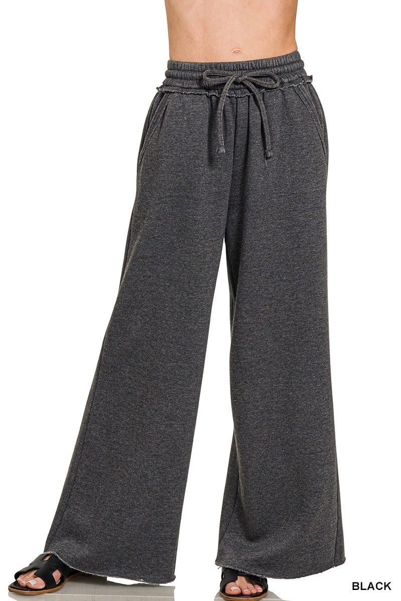 Acid Wash Sweat Pants- REG AND PLUS SIZE