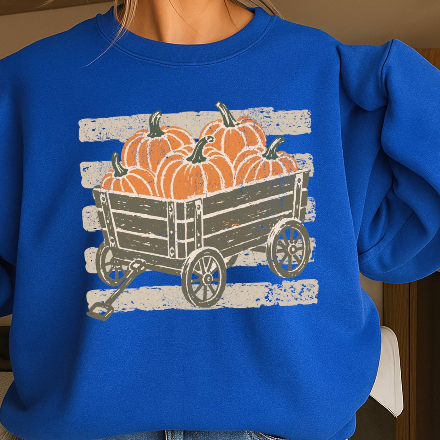 Pumpkin Wagon Fall Sweatshirt | Fall 2026 | Gildan