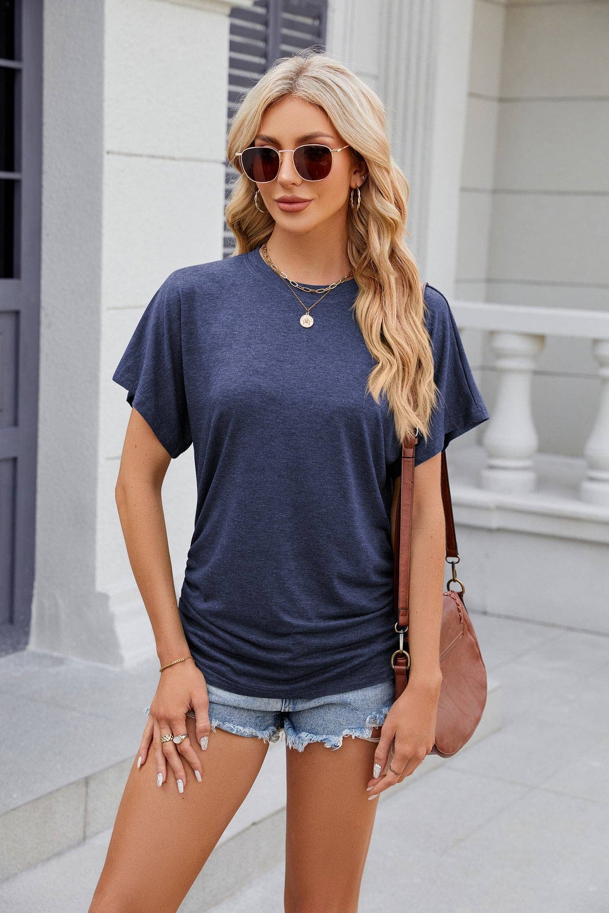 Casual Short-Sleeved Sports Tunic Top