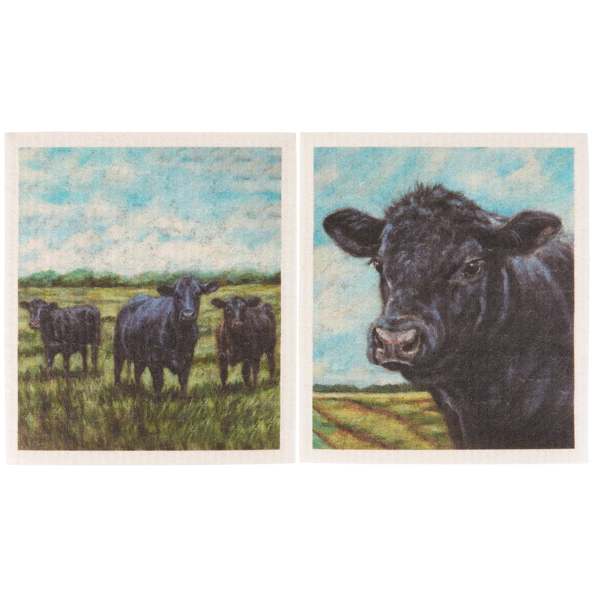 Angus Cows Swedish Dishcloth Set