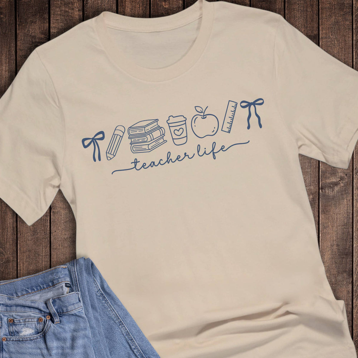 Teacher Life Doodles Graphic Tee