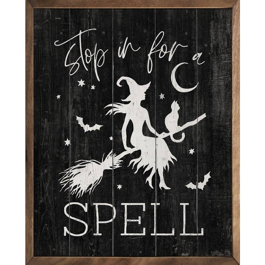 Wooden Stop In For A Spell Witch Black