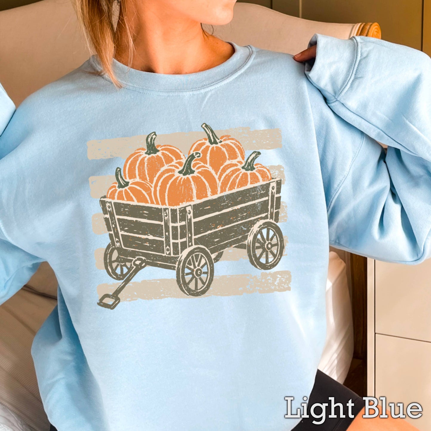 Pumpkin Wagon Fall Sweatshirt | Fall 2026 | Gildan