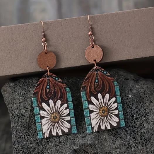 Wooden Boho Earrings