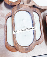 Handmade Dough Bowl Candles... White