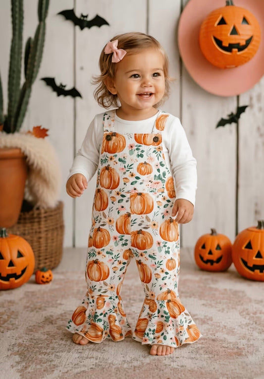 Kids Pumpkin Overalls