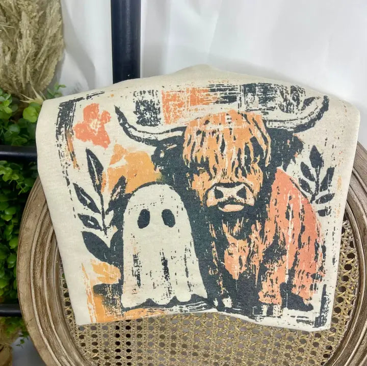 Highland Cow Ghost Tee