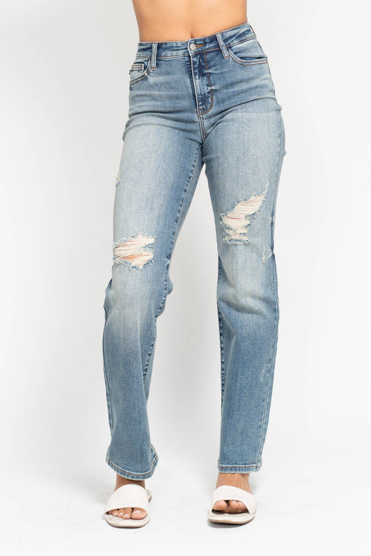 Judy Blue- High Waisted Dad Straight Jean