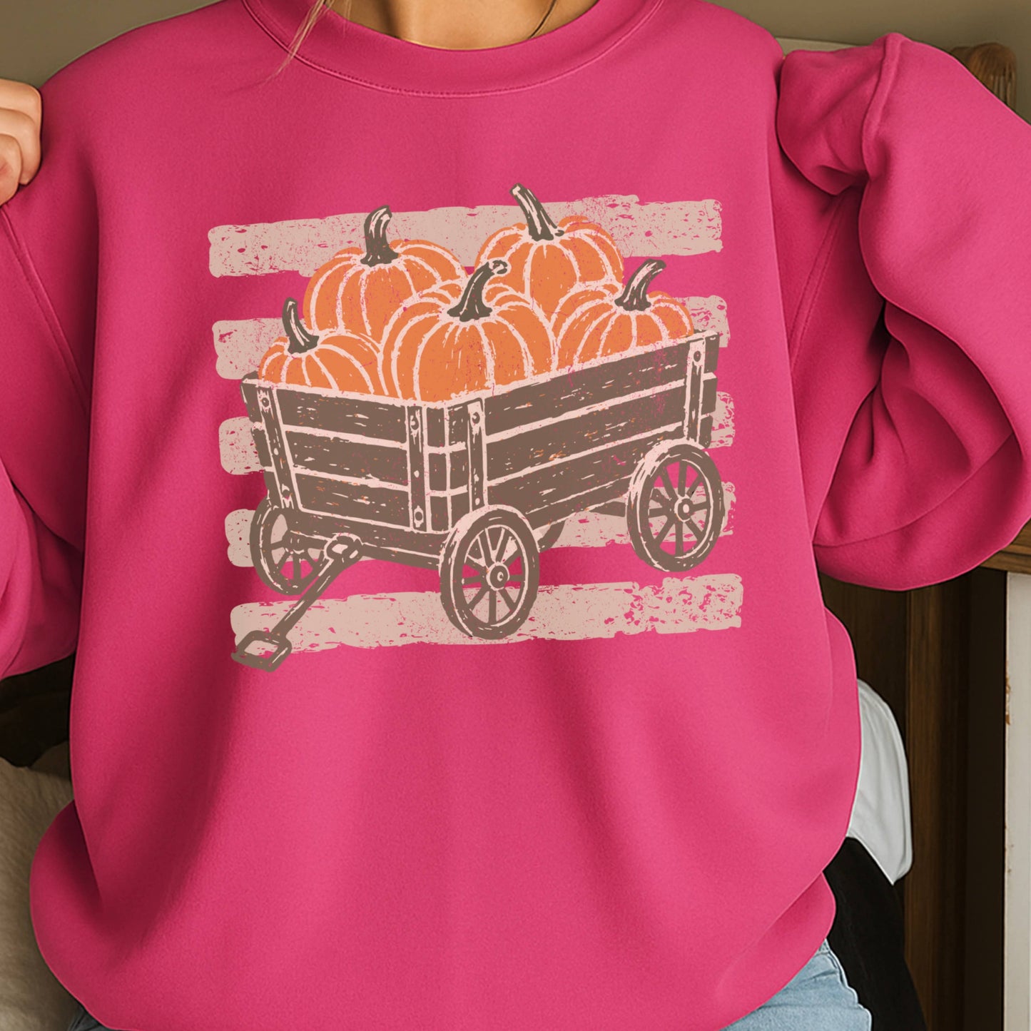 Pumpkin Wagon Fall Sweatshirt | Fall 2026 | Gildan