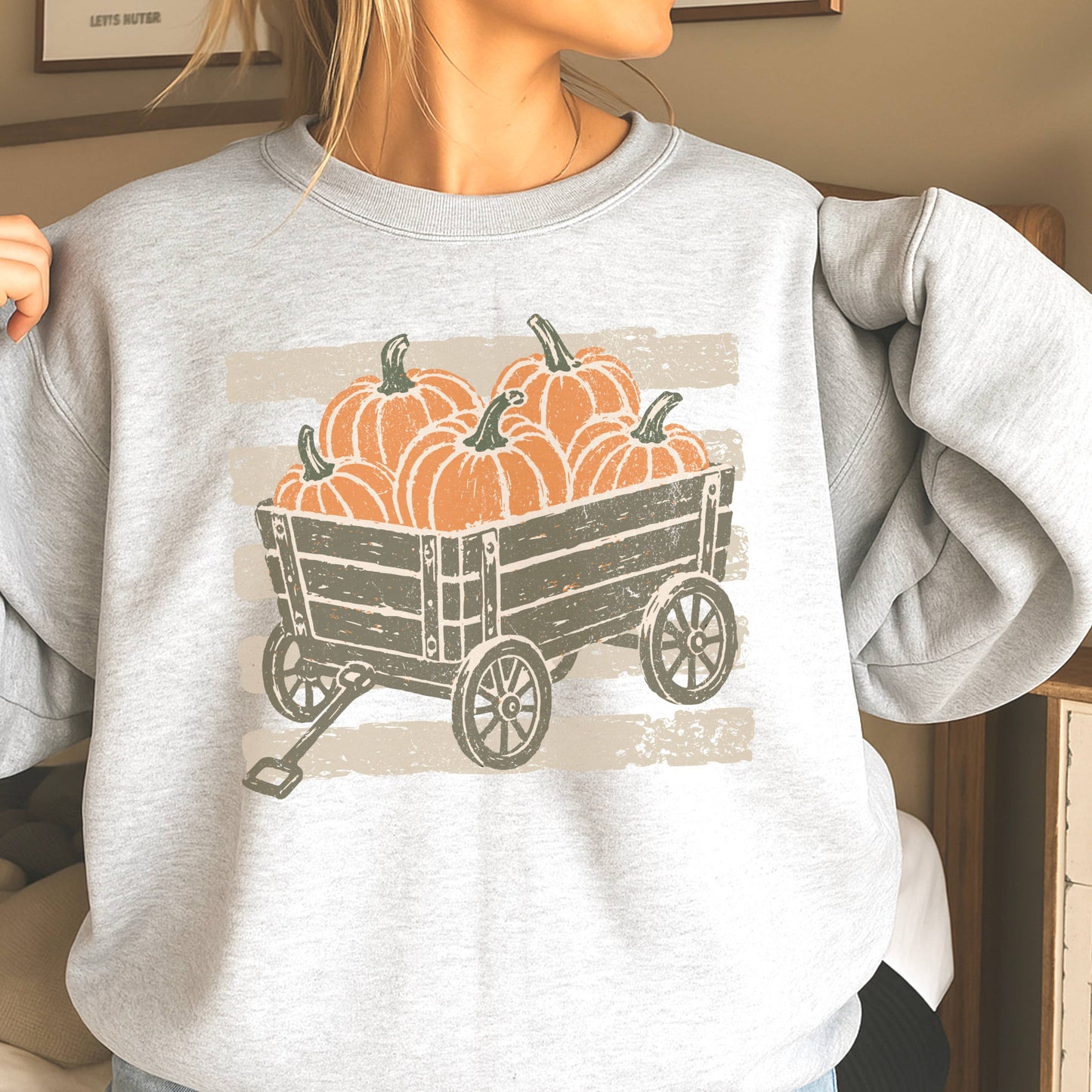 Pumpkin Wagon Fall Sweatshirt | Fall 2026 | Gildan