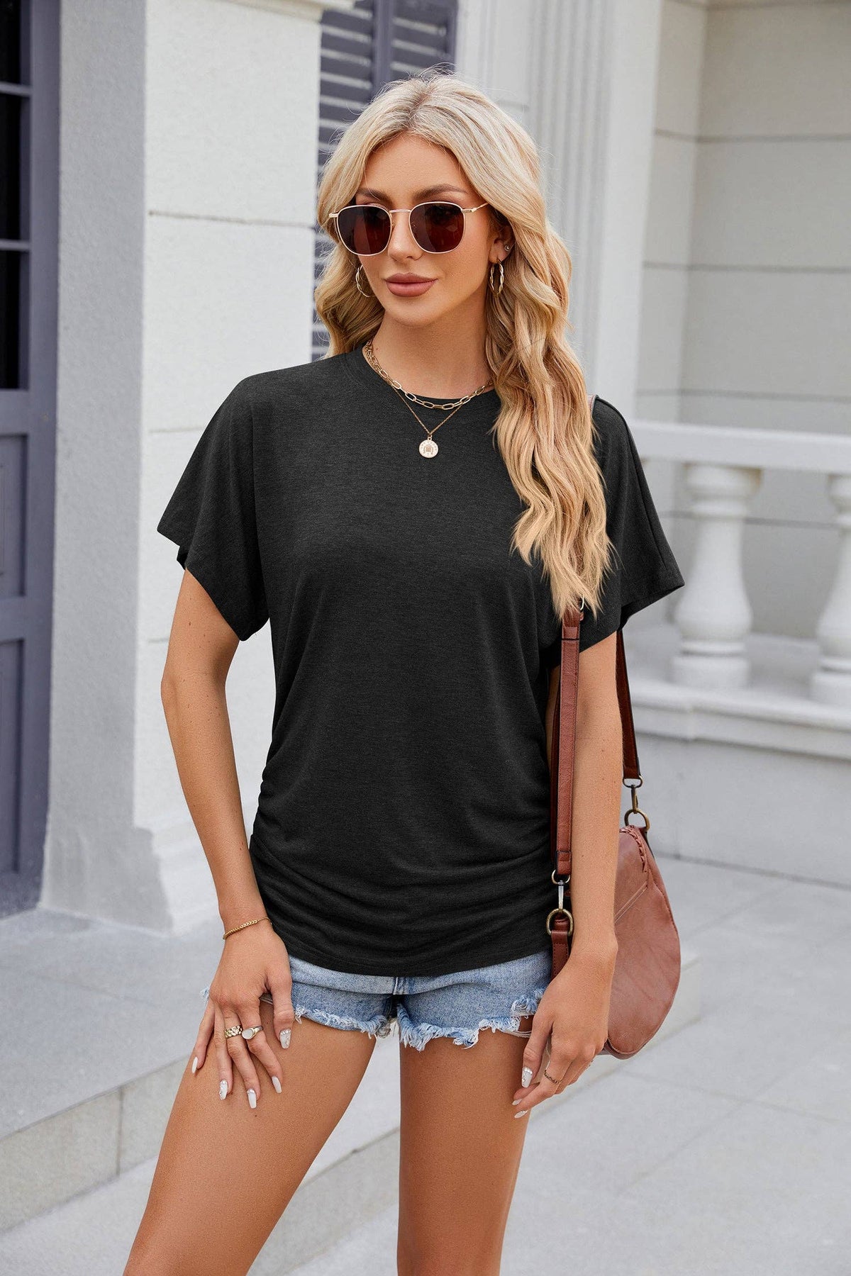 Casual Short-Sleeved Sports Tunic Top