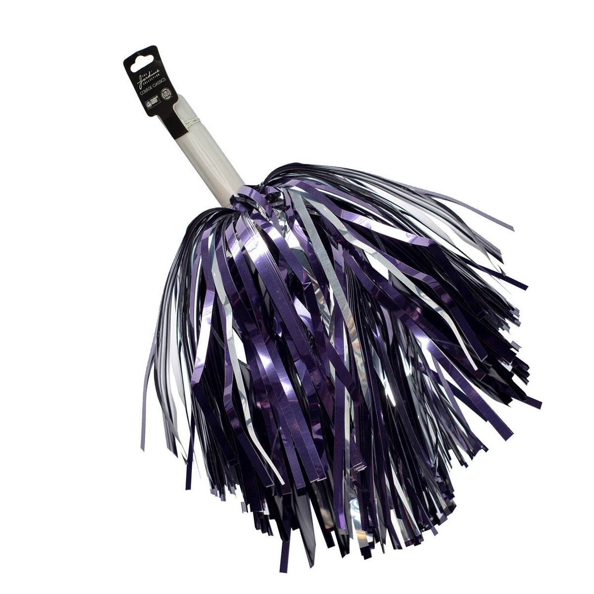 Purple Silver Shimmer Pom Poms
