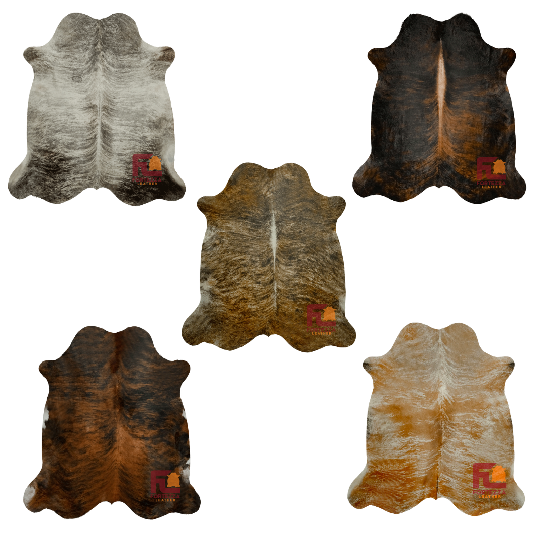 Assorted Brindle Cowhide Rugs | Large 6' x 7'|  Case Of 5