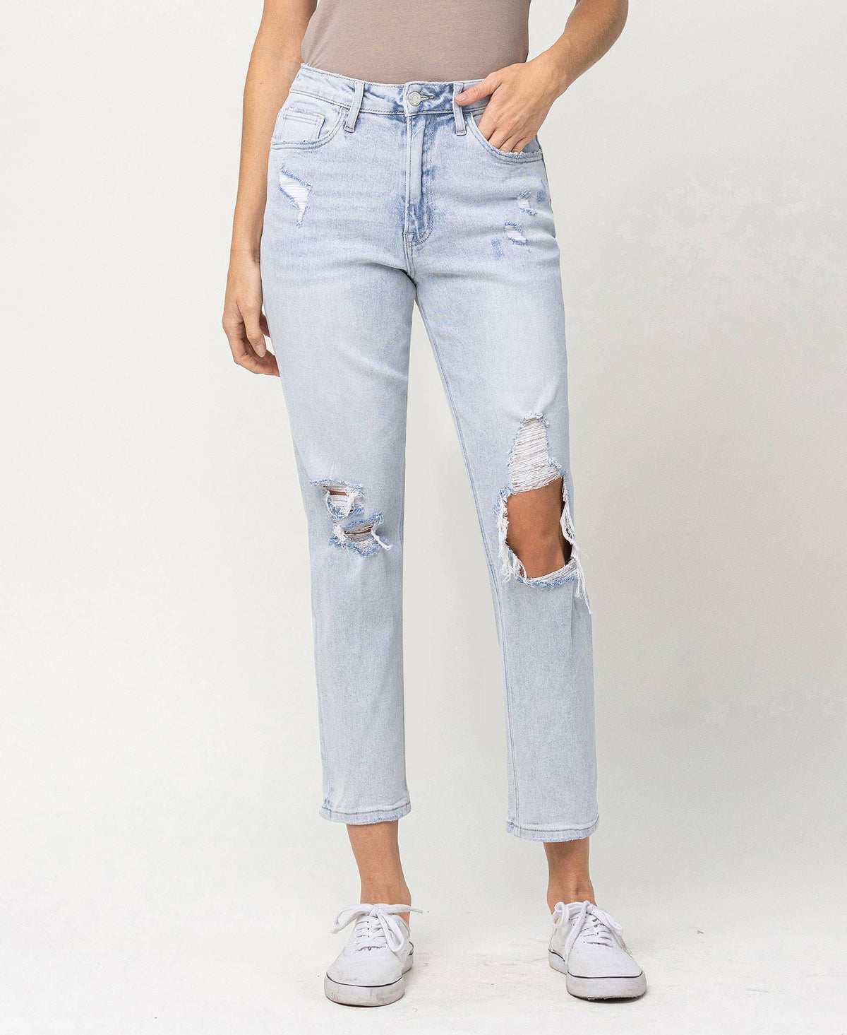 VERVET by FLYING MONKEY- SUPER HIGH RISE STRETCH MOM JEANS