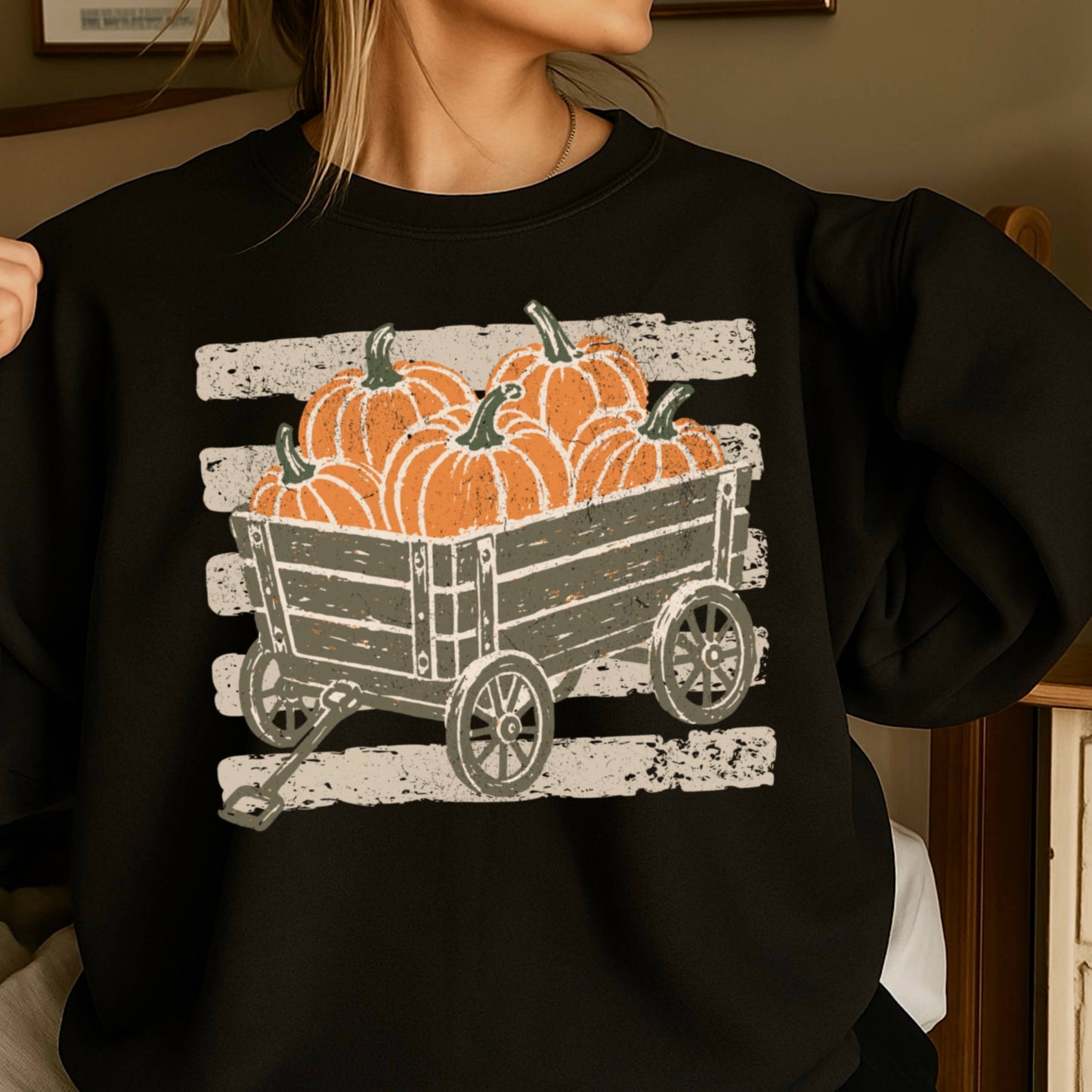 Pumpkin Wagon Fall Sweatshirt | Fall 2026 | Gildan