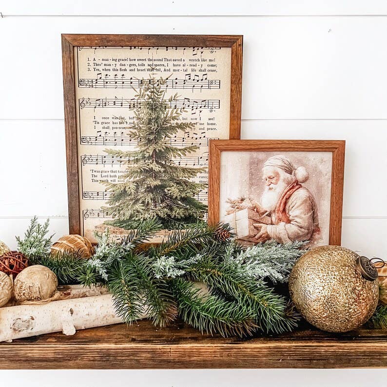 Amazing Grace Vintage Tree Sign