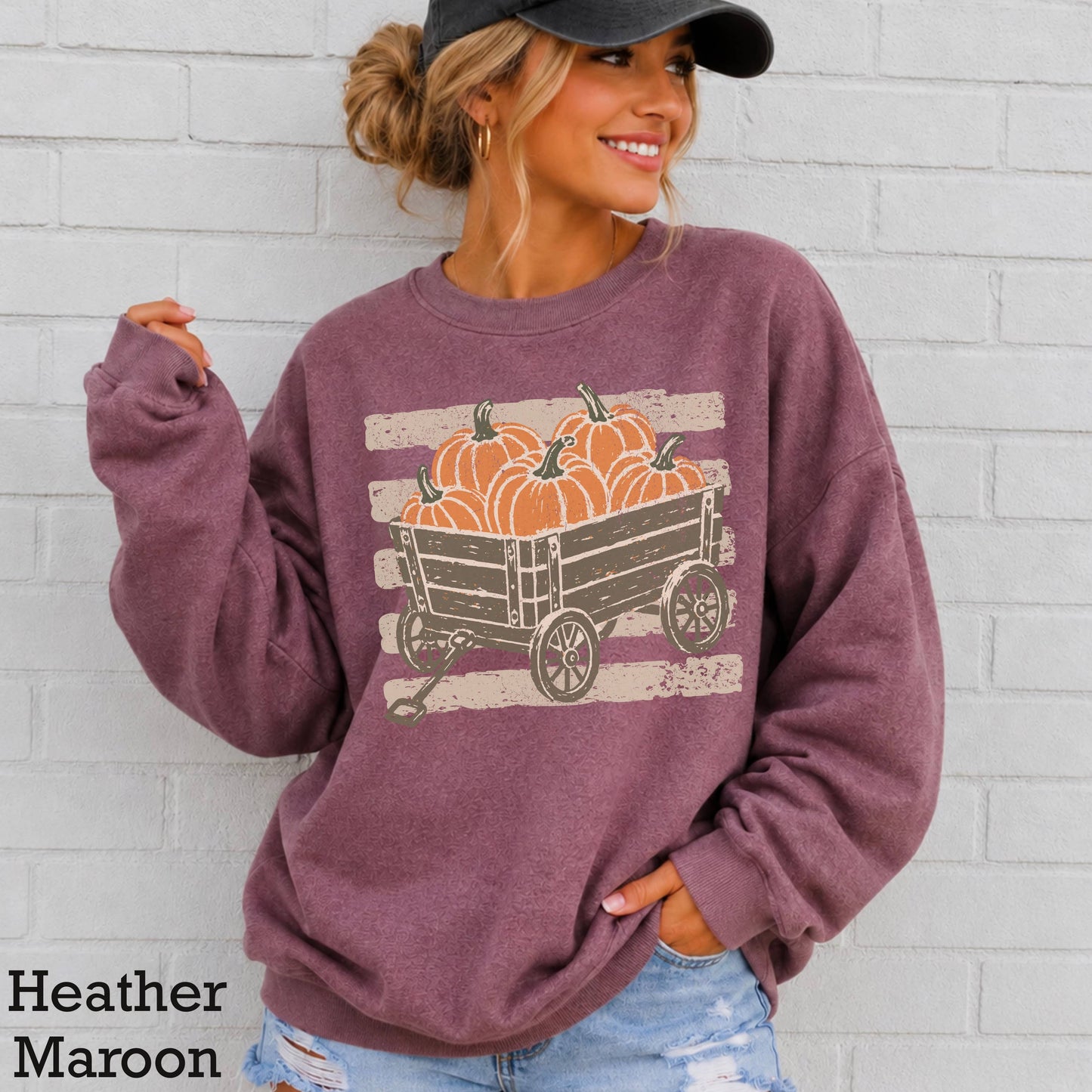 Pumpkin Wagon Fall Sweatshirt | Fall 2026 | Gildan