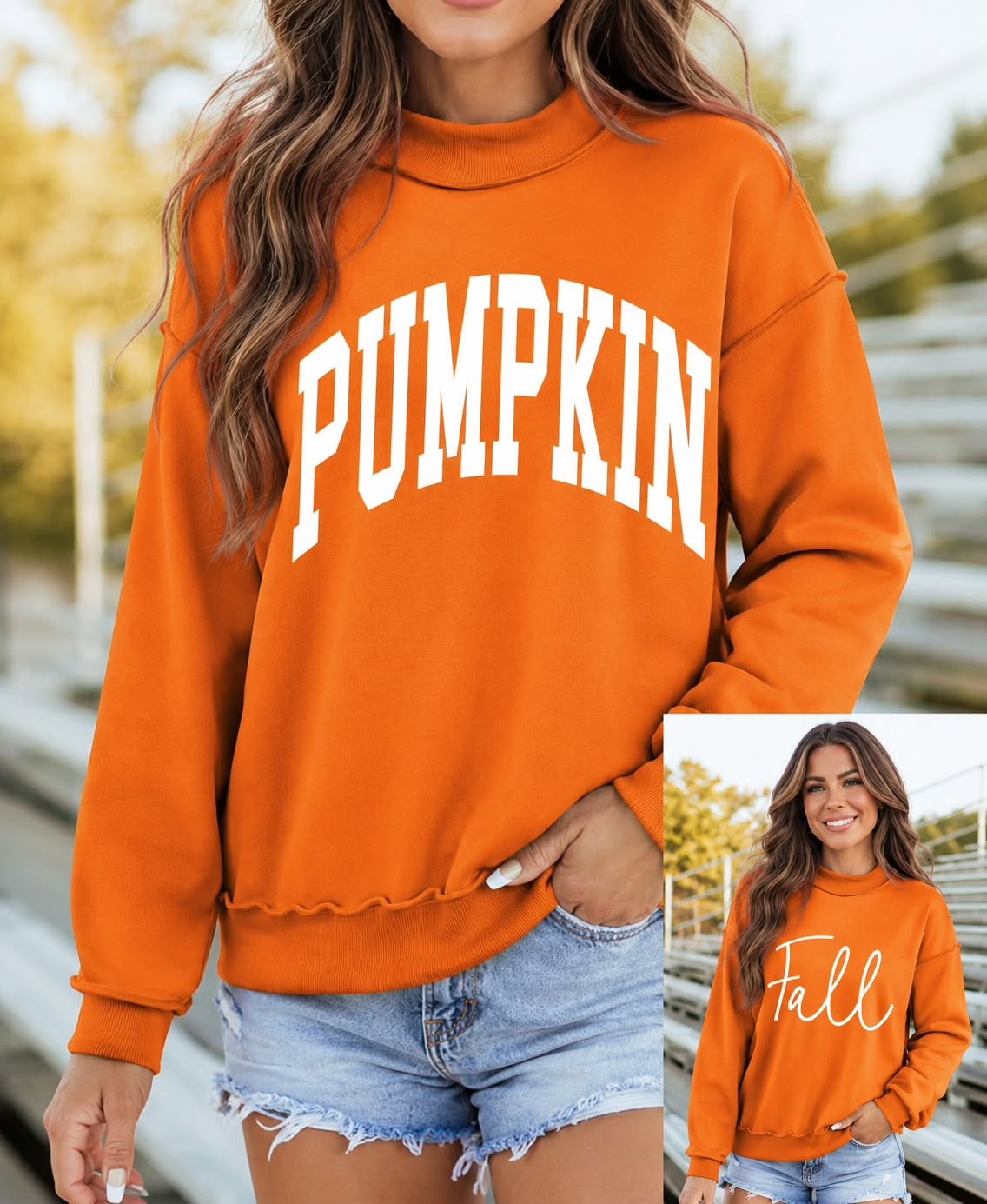 INSIDE OUT 2-for-1 Reversible Pumpkin Sweatshirt