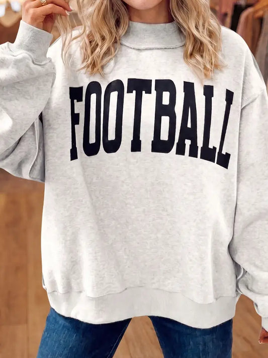 INSIDE OUT 2-for-1 Reversible Football Sweatshirt
