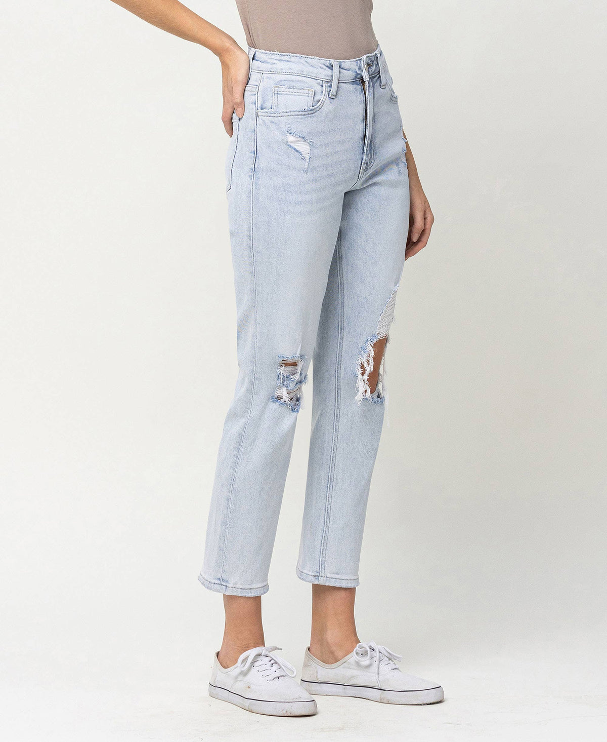 VERVET by FLYING MONKEY- SUPER HIGH RISE STRETCH MOM JEANS
