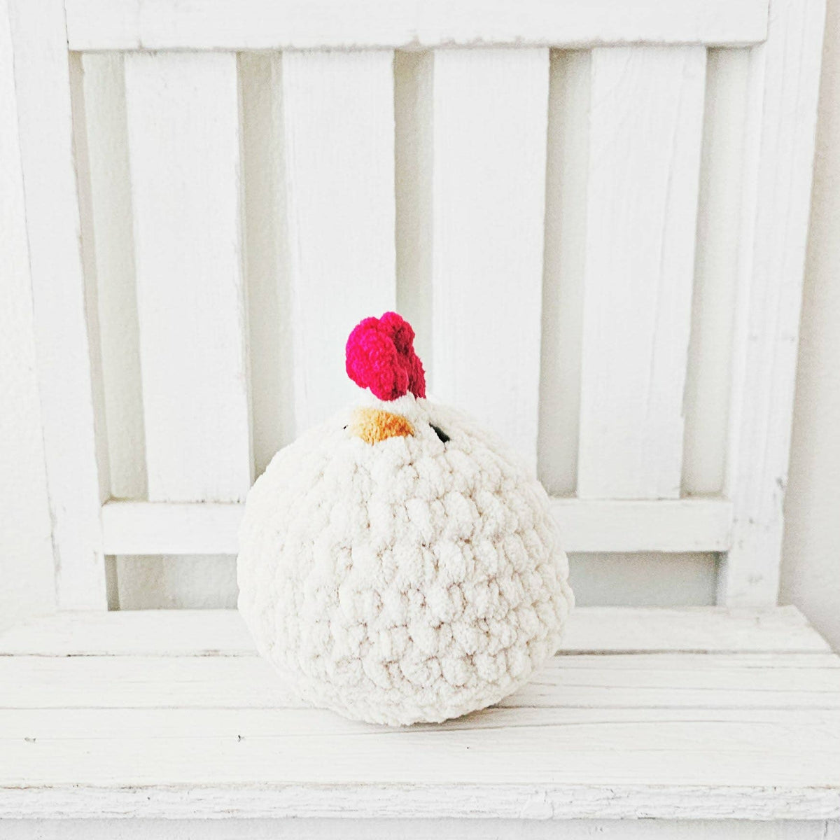 Crochet Chicken Plushie Toy | Farm Amigurumi Stuffed Animal