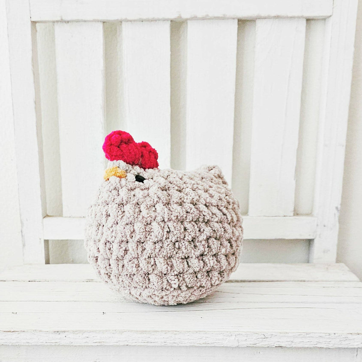 Crochet Chicken Plushie Toy | Farm Amigurumi Stuffed Animal