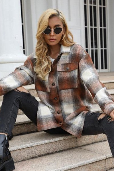 Flannel Jacket- Brown