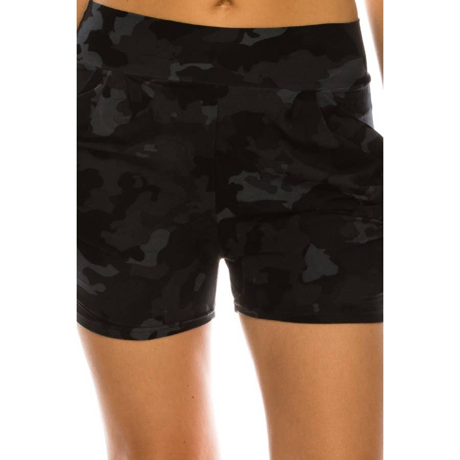Buttery Soft High Waist Print Harem Shorts