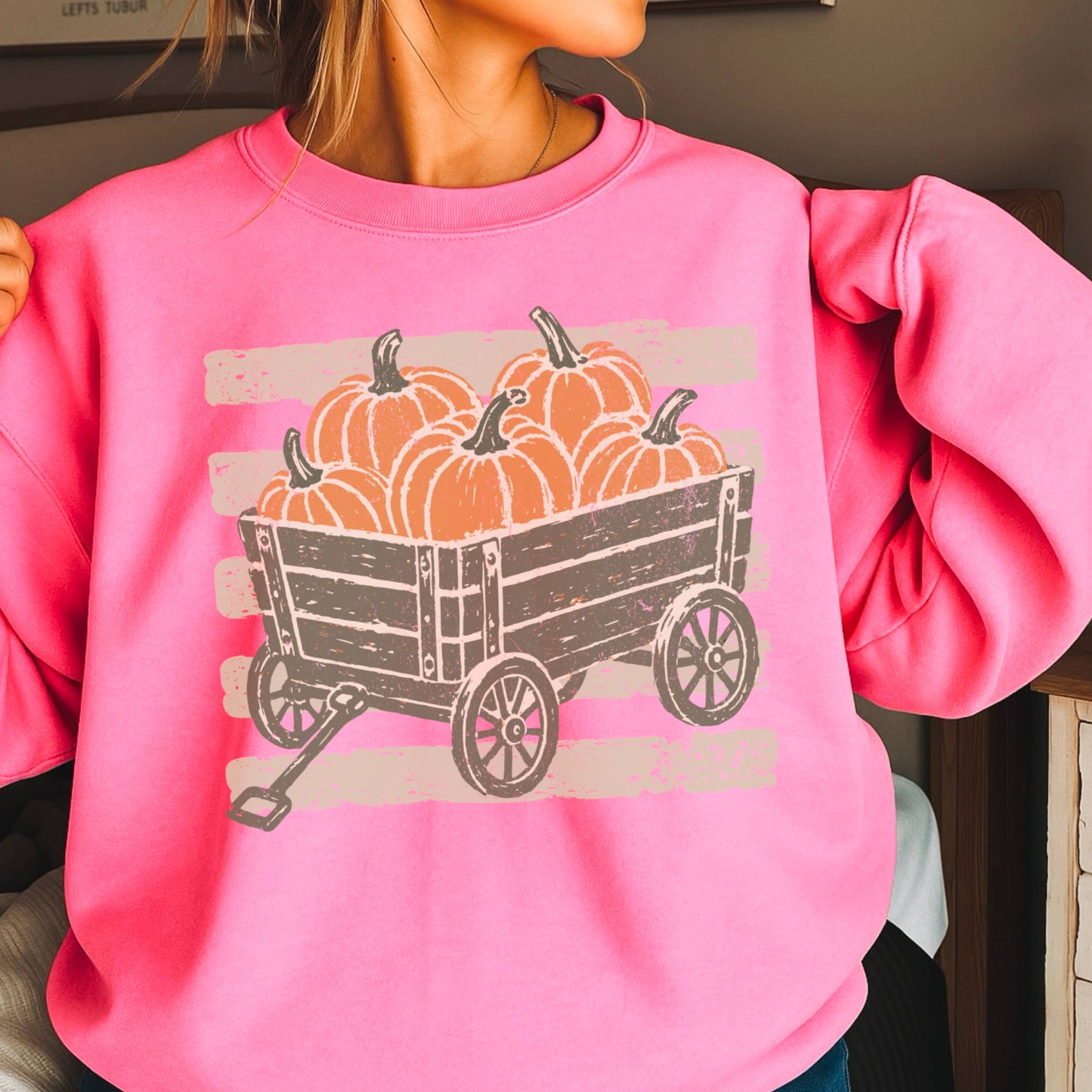 Pumpkin Wagon Fall Sweatshirt | Fall 2026 | Gildan