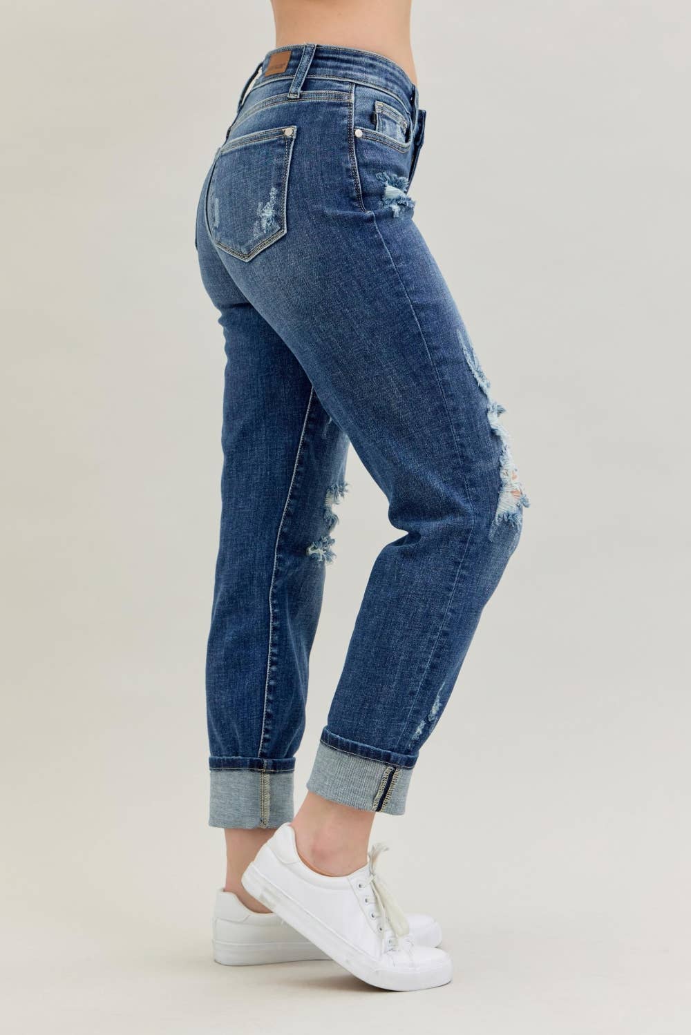 Judy Blue Jeans- Midrise Cuffed Boyfriend